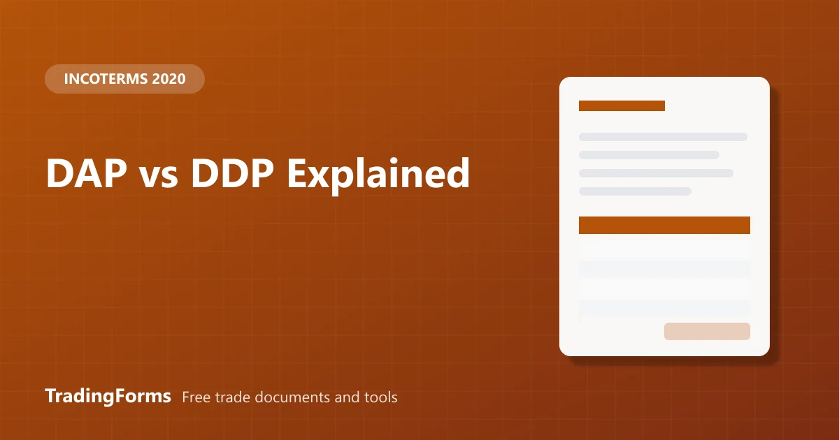 DAP vs DDP: Which Incoterm Should You Quote? (With Cost Example)