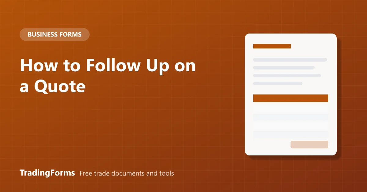 How to Follow Up on a Quote: Timing, Emails and Examples