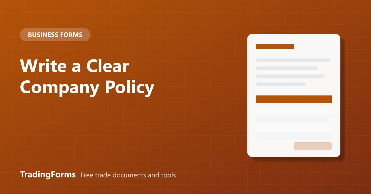 How to Write a Company Policy: Format, Examples, Free AI Tool