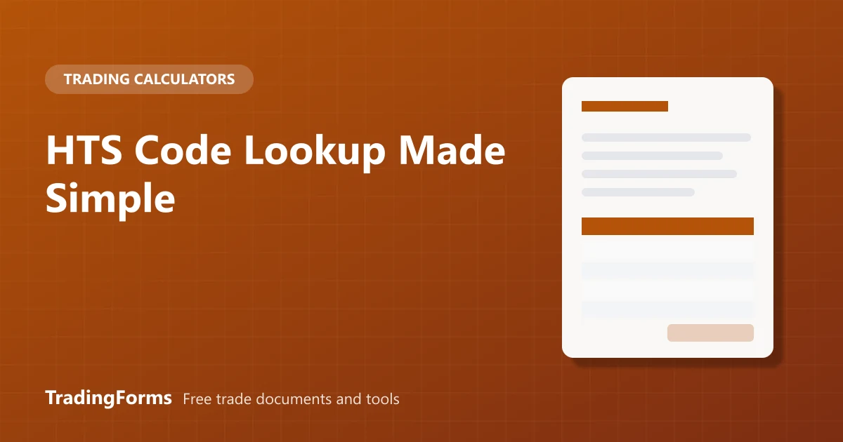 HTS Code Lookup: How to Find Your US Tariff Code and Duty Rate