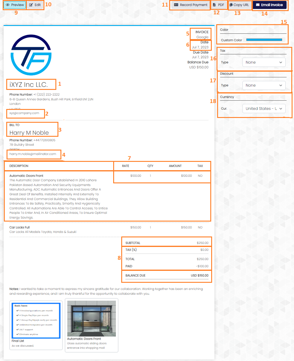 How to make an invoice and quotation